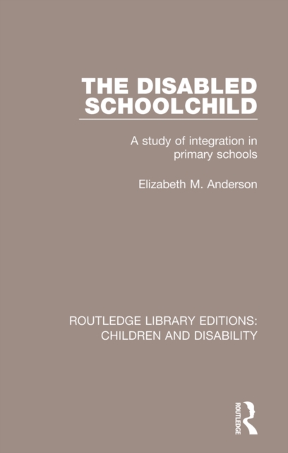 Book Cover for Disabled Schoolchild by Anderson Elizabeth M.