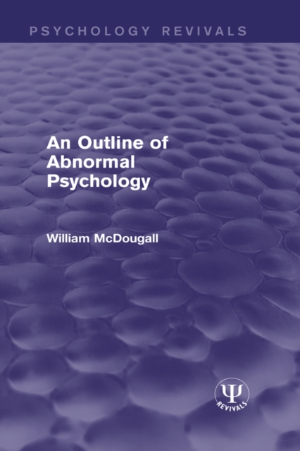 Book Cover for Outline of Abnormal Psychology by William McDougall