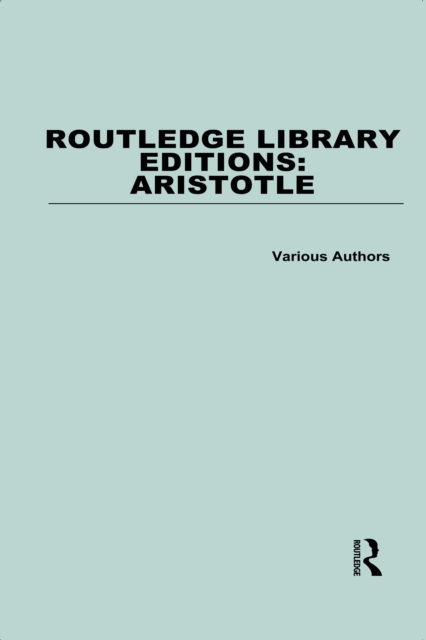 Book Cover for Routledge Library Editions: Aristotle by Various