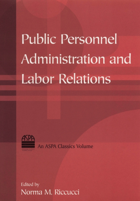 Book Cover for Public Personnel Administration and Labor Relations by Norma M Riccucci