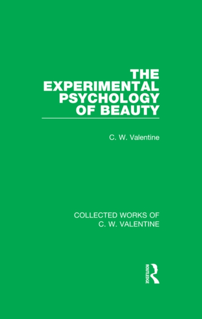 Book Cover for Experimental Psychology of Beauty by C.W. Valentine