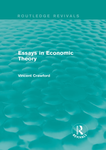 Book Cover for Essays in Economic Theory (Routledge Revivals) by Crawford, Vincent
