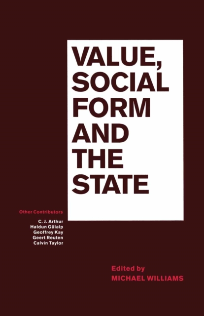 Book Cover for Value  Social Form And The State by Michael Williams