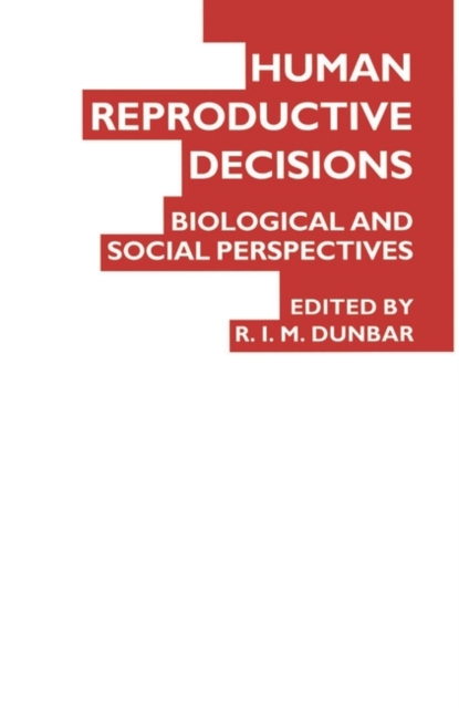 Book Cover for Human Reproductive Decisions by Dunbar, R. I. M.