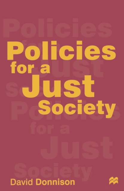 Book Cover for Policies for a Just Society by David Donnison