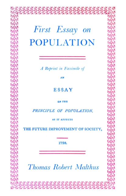 Book Cover for First Essay on Population 1798 by NA NA