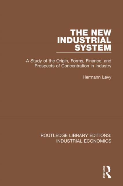 Book Cover for New Industrial System by Hermann Levy