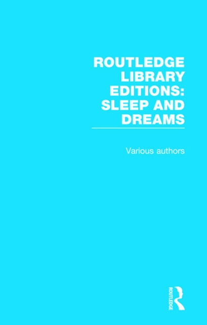 Book Cover for Routledge Library Editions: Sleep and Dreams by Various