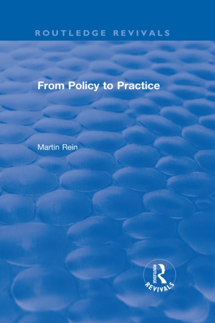 Book Cover for From Policy to Practice by Martin Rein