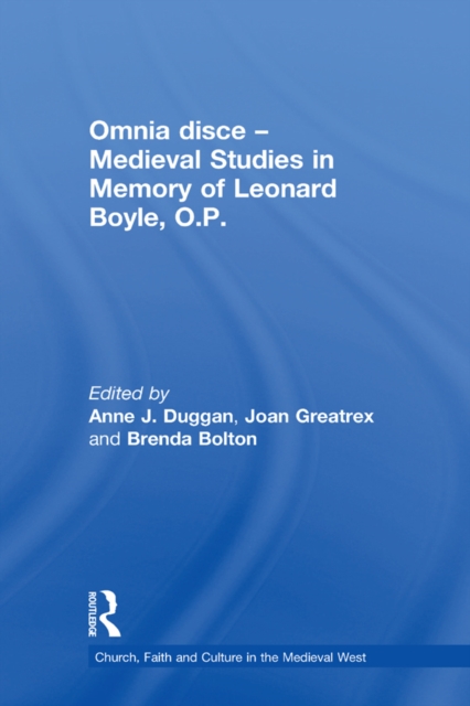 Book Cover for Omnia disce - Medieval Studies in Memory of Leonard Boyle, O.P. by Joan Greatrex