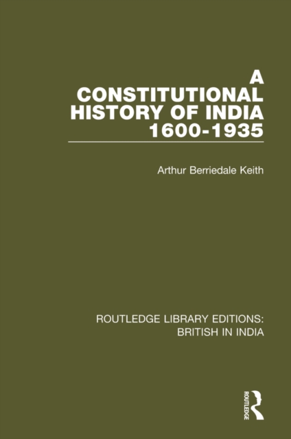 Book Cover for Constitutional History of India, 1600-1935 by Arthur Berriedale Keith