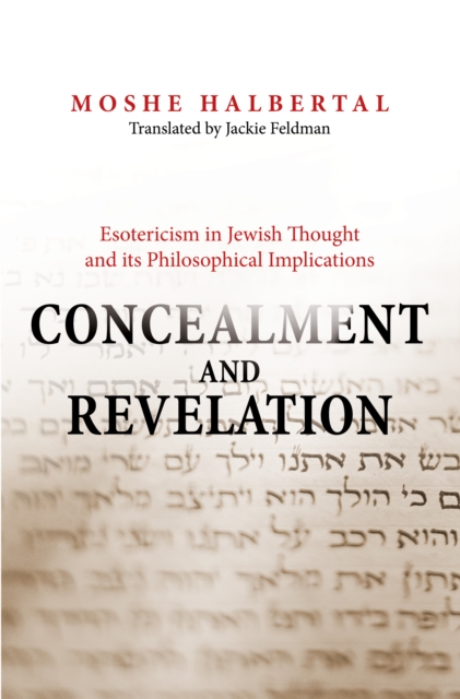 Book Cover for Concealment and Revelation by Moshe Halbertal