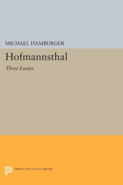 Book Cover for Hofmannsthal by Michael Hamburger