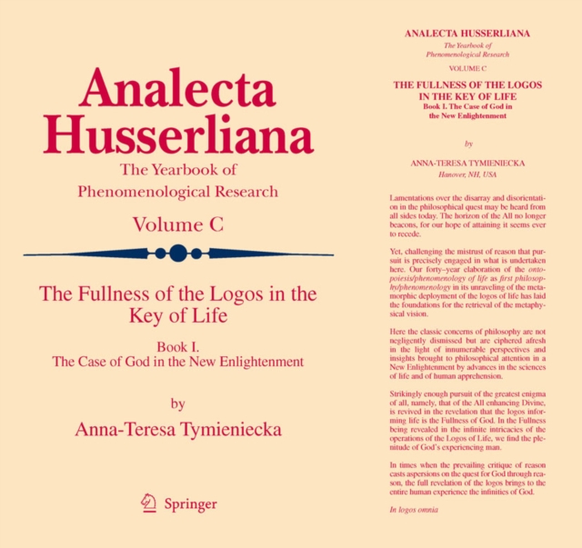 Book Cover for Fullness of the Logos in the Key of Life by Anna-Teresa Tymieniecka