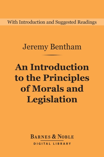 Book Cover for Introduction to the Principles of Morals and Legislation (Barnes & Noble Digital Library) by Bentham, Jeremy