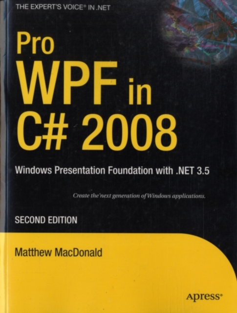 Book Cover for Pro WPF in C# 2008 by Matthew MacDonald