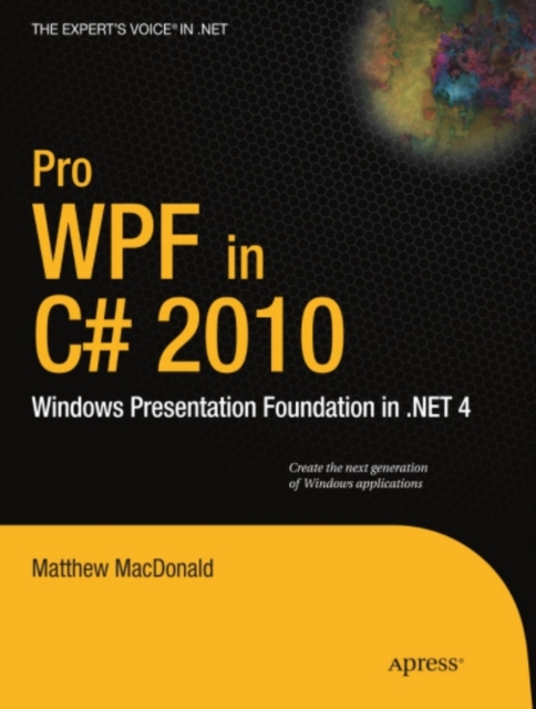 Book Cover for Pro WPF in C# 2010 by Matthew MacDonald