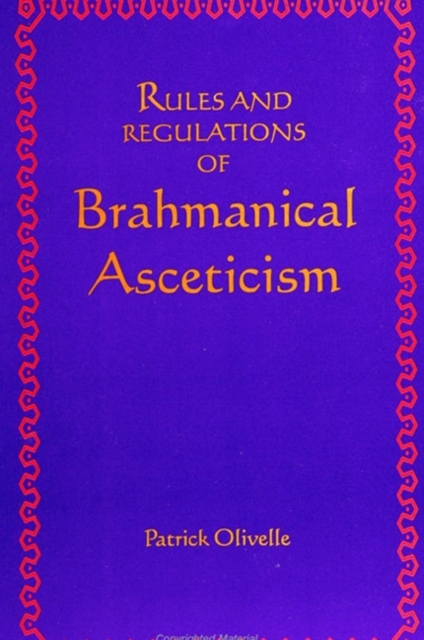 Book Cover for Rules and Regulations of Brahmanical Asceticism by Patrick Olivelle