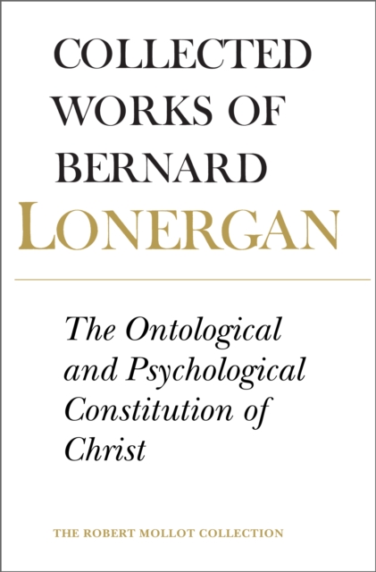 Book Cover for Ontological and Psychological Constitution of Christ by Bernard Lonergan