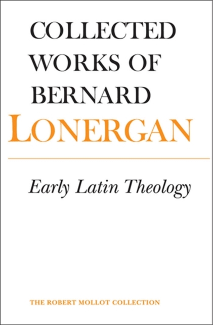 Book Cover for Early Latin Theology by Bernard Lonergan