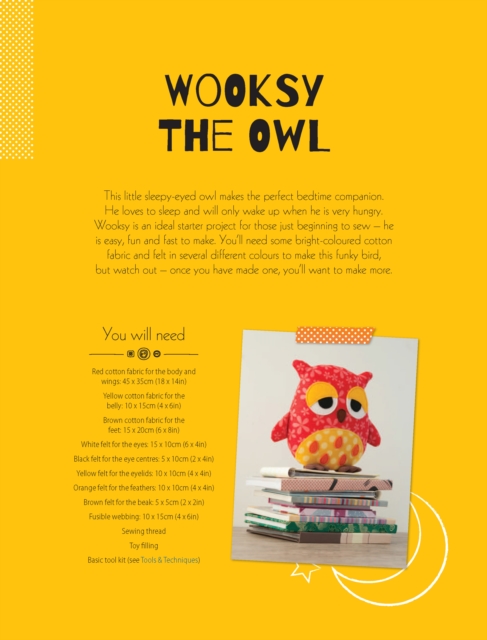 Book Cover for Wooksy the Owl Soft Toy Pattern by Mariska Vos Bolman