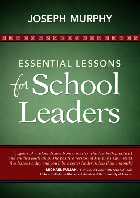 Book Cover for Essential Lessons for School Leaders by Joseph Murphy