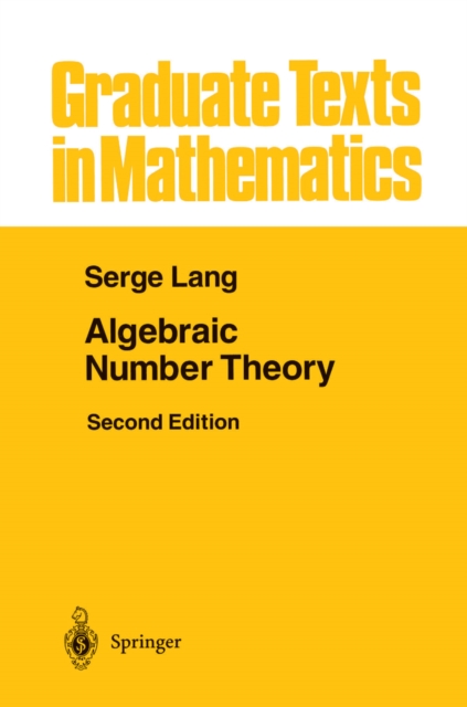 Book Cover for Algebraic Number Theory by Serge Lang