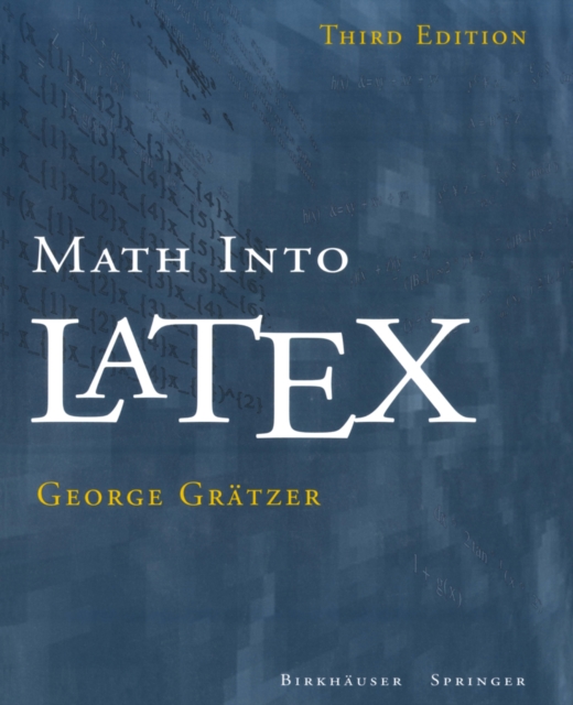 Book Cover for Math into LaTeX by George Gratzer