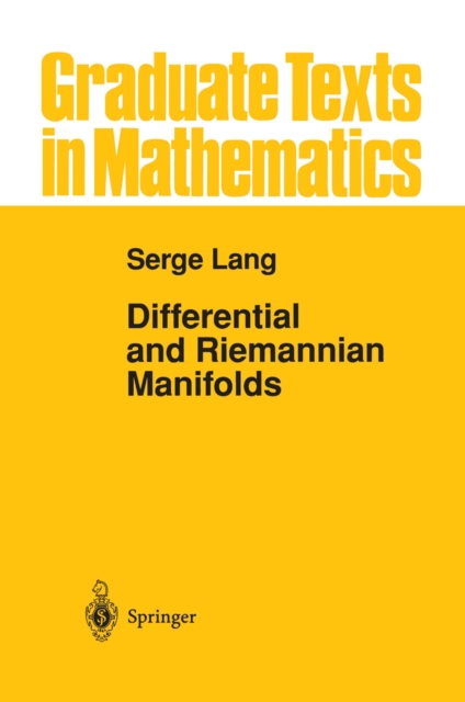 Book Cover for Differential and Riemannian Manifolds by Serge Lang