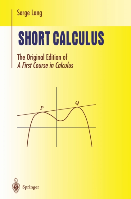 Book Cover for Short Calculus by Serge Lang