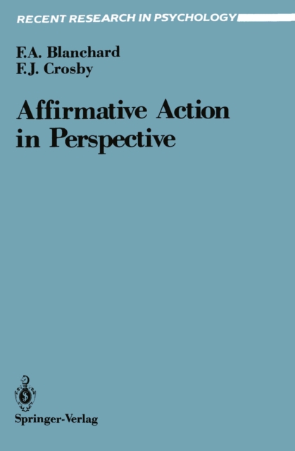 Book Cover for Affirmative Action in Perspective by Blanchard, Fletcher A.|Crosby, Faye J.