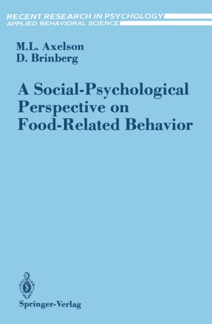 Book Cover for Social-Psychological Perspective on Food-Related Behavior by Axelson, Marta L.|Brinberg, David