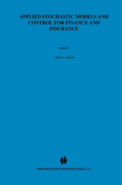 Book Cover for Applied Stochastic Models and Control for Finance and Insurance by Tapiero, Charles S.