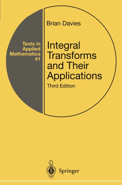 Book Cover for Integral Transforms and Their Applications by Brian Davies