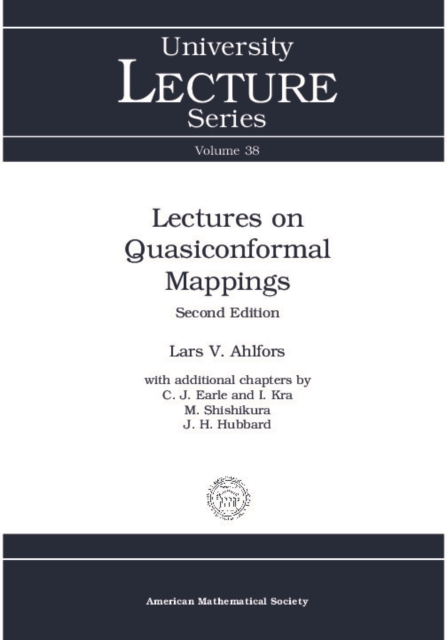 Book Cover for Lectures on Quasiconformal Mappings by Lars V Ahlfors