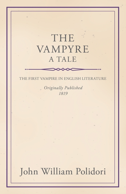 Book Cover for Vampyre - A Tale by Polidori, John William