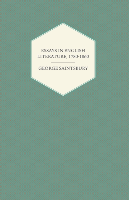 Book Cover for Essays in English Literature, 1780-1860 by George Saintsbury