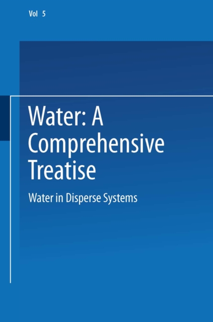 Book Cover for Water in Disperse Systems by Felix Franks