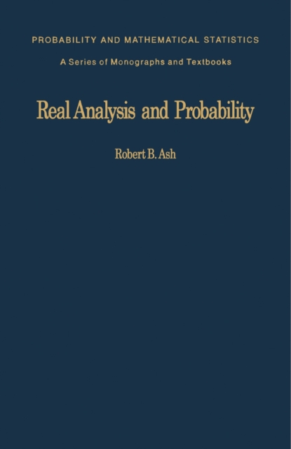 Book Cover for Real Analysis and Probability by Robert B. Ash