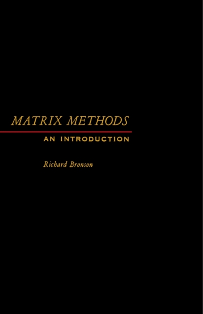 Book Cover for Matrix Methods by Richard Bronson