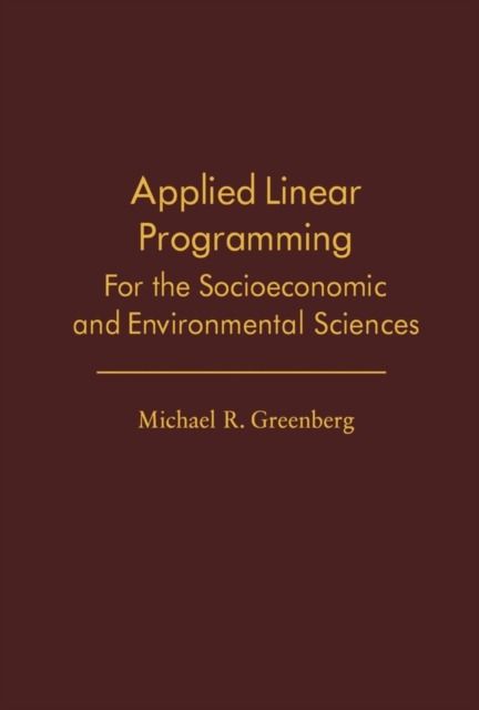 Book Cover for Applied Linear Programming by Michael R. Greenberg