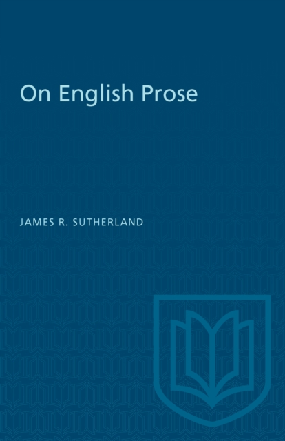 Book Cover for On English Prose by Sutherland, James R.