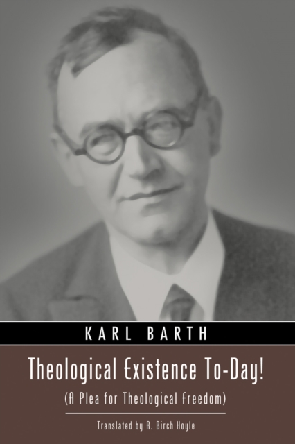 Book Cover for Theological Existence To-Day! by Karl Barth