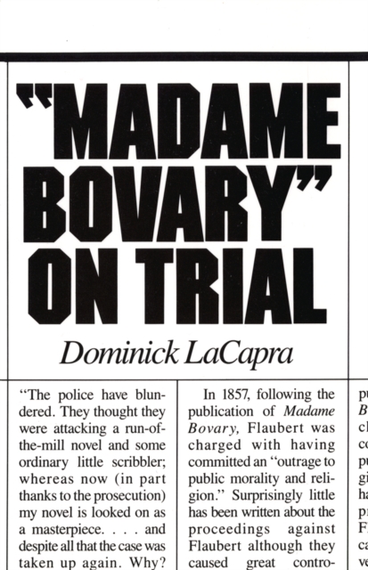 Book Cover for Madame Bovary on Trial by Dominick LaCapra