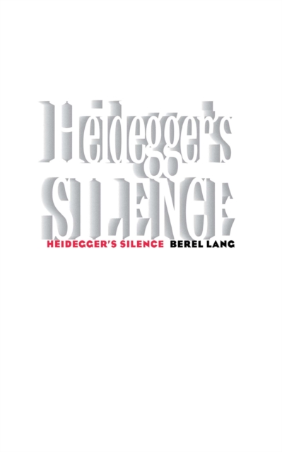 Book Cover for Heidegger's Silence by Lang, Berel