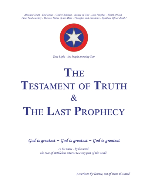 Book Cover for Testament of Truth and the Last Prophecy by Terence