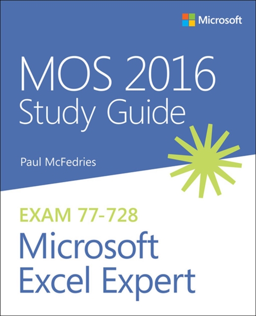 Book Cover for MOS 2016 Study Guide for Microsoft Excel Expert by Paul McFedries