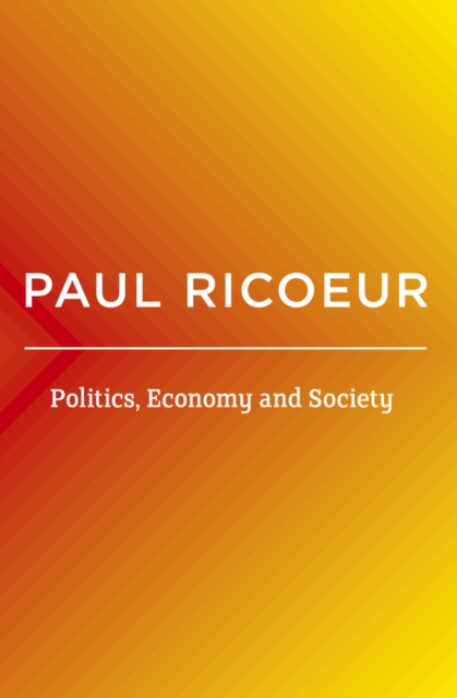 Book Cover for Politics, Economy, and Society by Paul Ricoeur