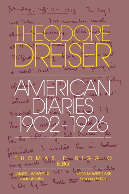 Book Cover for American Diaries, 1902-1926 by Theodore Dreiser