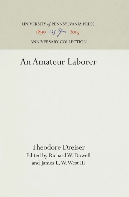 Book Cover for Amateur Laborer by Theodore Dreiser